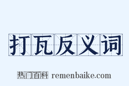 打瓦反义词是什么意思的图片